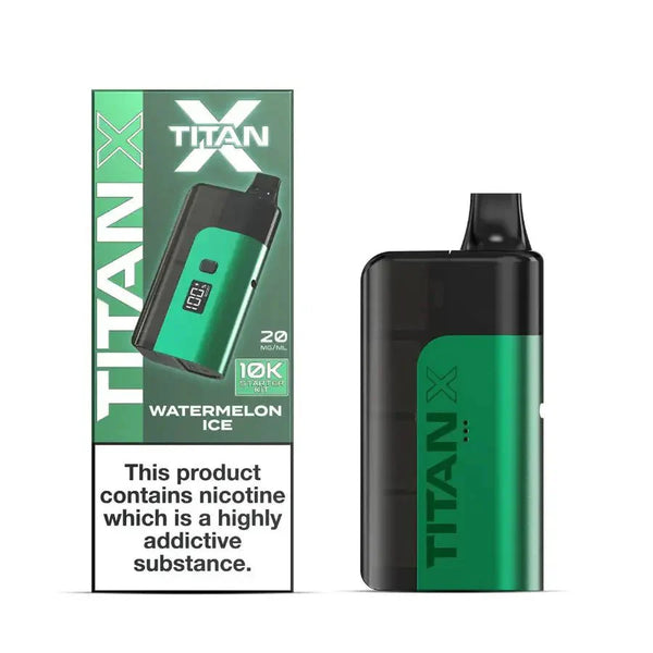 Titan 10000 X Prefilled Vape Pod Kit Box of 5 - Watermelon Ice Flavor at UK Vaper Wholesale