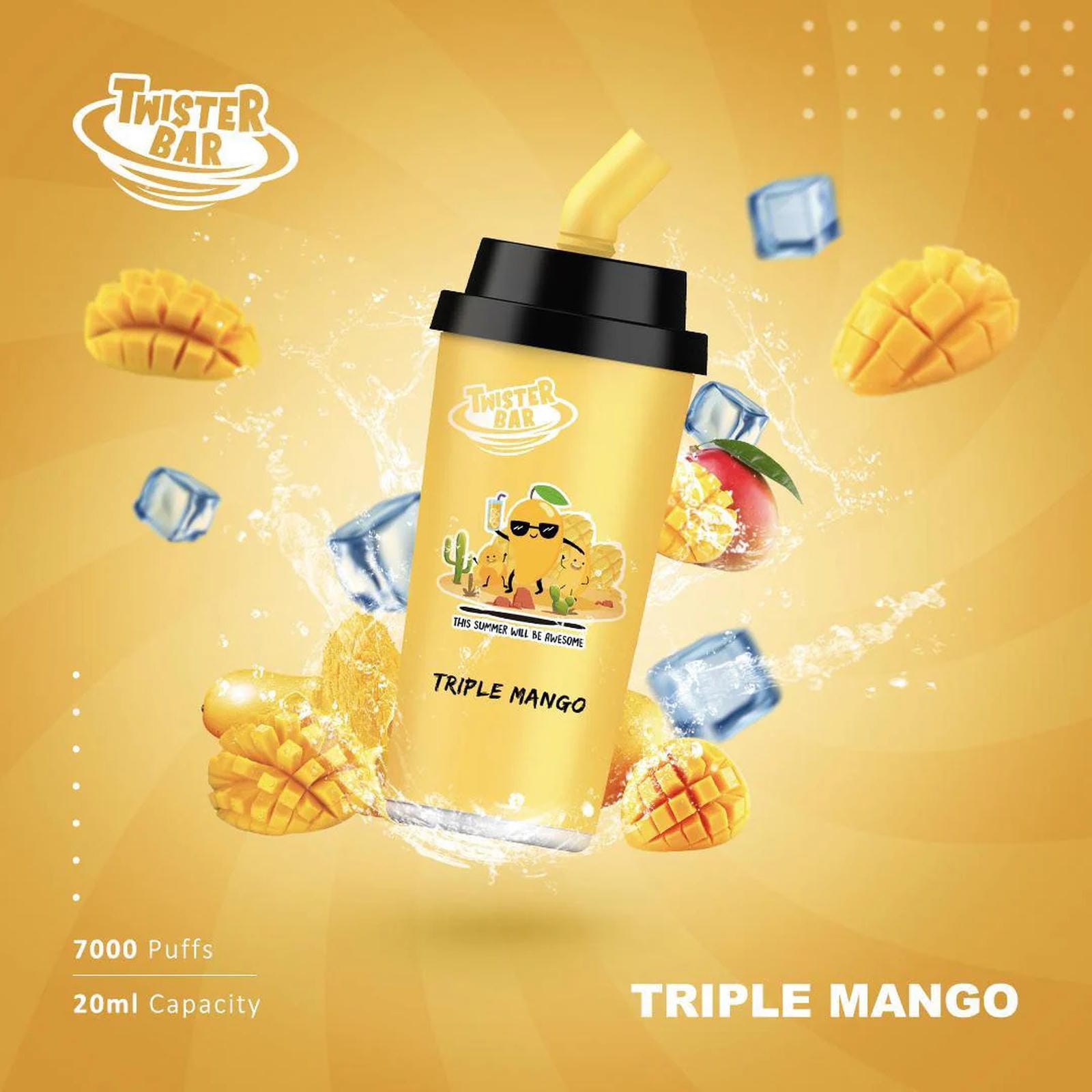 Twister Bar 7000 Puff Disposable Vape Pod Kit- Box of 10 Twister Bar 7000 Puff Disposable Vape Pod Kit- Box of 10