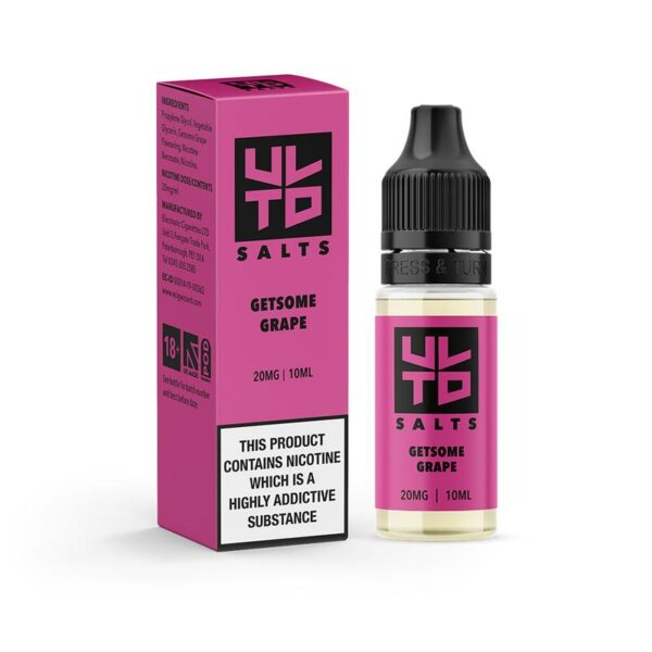 ULTD Nic Salt 10ml Pack of 10 Available In Getsome Grape Flavour 
