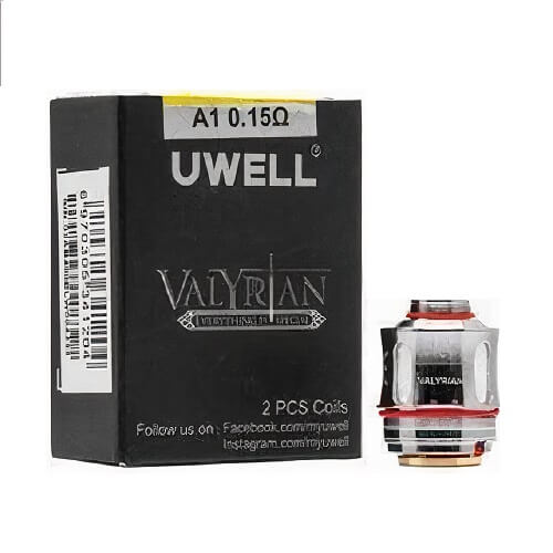 Uwell Valyrian Coils, Pack of 2 A1 0.15 Ohm Resistance Coil