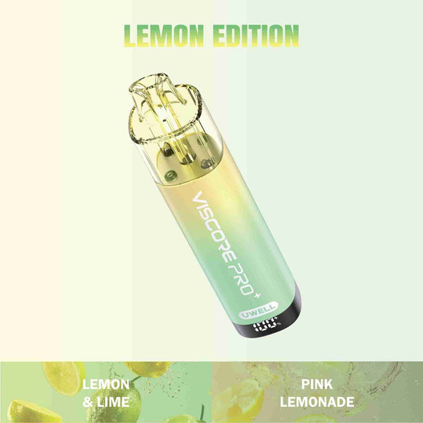 Uwell Viscore Pro+ 40k Prefilled Pod Vape Box of 5 - Lemon Edition