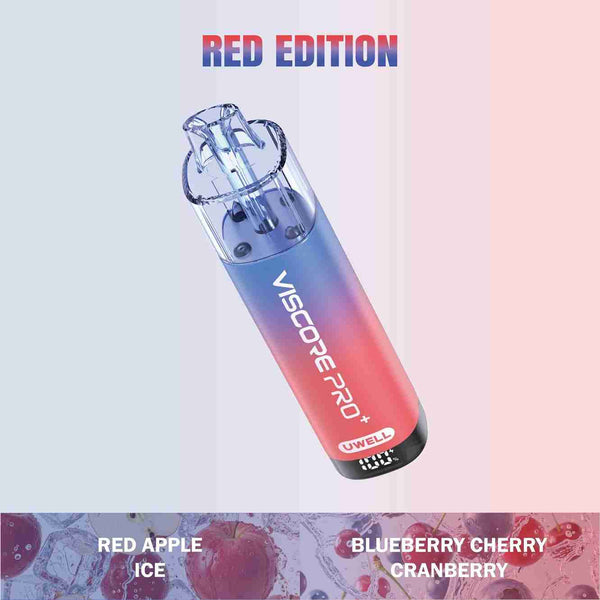 Uwell Viscore Pro+ 40k Prefilled Pod Vape Box of 5 - Red Edition