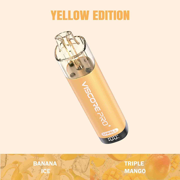 Uwell Viscore Pro+ 40k Prefilled Pod Vape Box of 5 - Yellow Edition