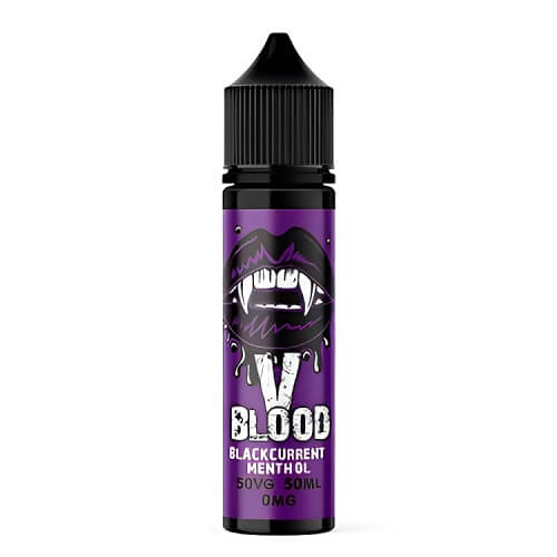 V Blood Shortfill 50ml E Liquid Vape Juice, Blackcurrant Menthol Flavour 