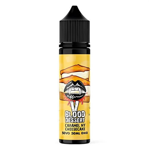 V Blood Shortfill 50ml E Liquid Vape Juice, Carame Ny Cheesecake Flavour