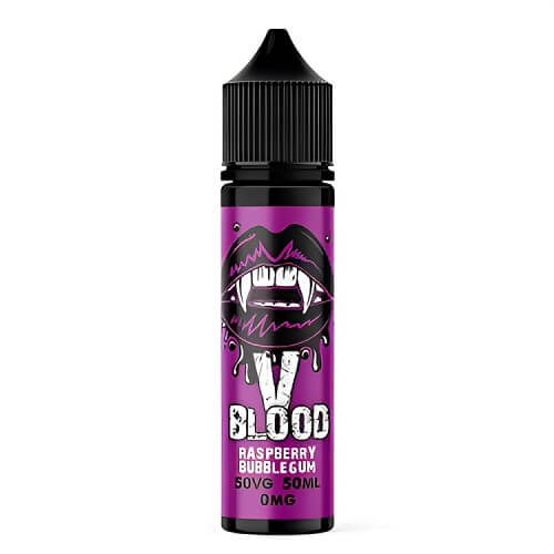 V Blood Shortfill 50ml E Liquid Vape Juice, Raspberry Bubblegum Flavour