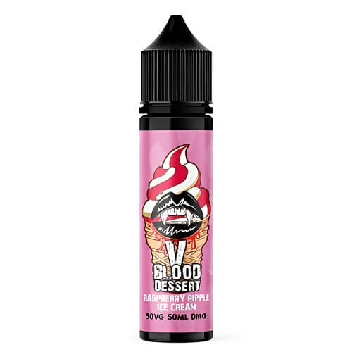 V Blood Shortfill 50ml E Liquid Vape Juice, Rasperry Ripple Ice Cream Flavour