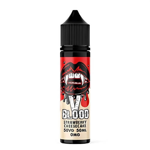 V Blood Shortfill 50ml E Liquid Vape Juice, Strawberry Cheesecake Flavour