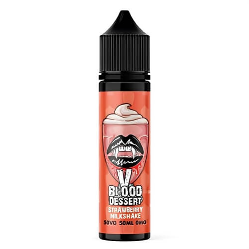 V Blood Shortfill 50ml E Liquid Vape Juice, Strawberry Milkshake Flavour