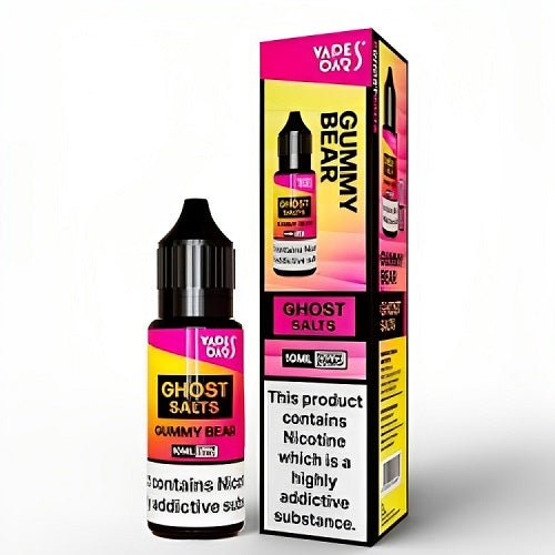Vapes Bar Ghost Salts Nic Salt 10ml Pack of 10 Available In Gummy bear Flavour 