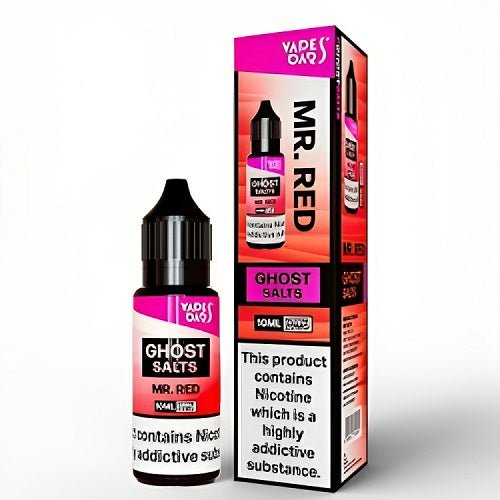 Vapes Bar Ghost Salts Nic Salt 10ml Pack of 10 Available In Mr Red Flavour 
