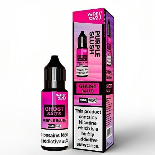 Vapes Bar Ghost Salts Nic Salt 10ml Pack of 10 Available In Purple Slush Flavour 