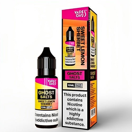 Vapes Bar Ghost Salts Nic Salt 10ml Pack of 10 Available In Sweet Lemon Dherbet Flavour 