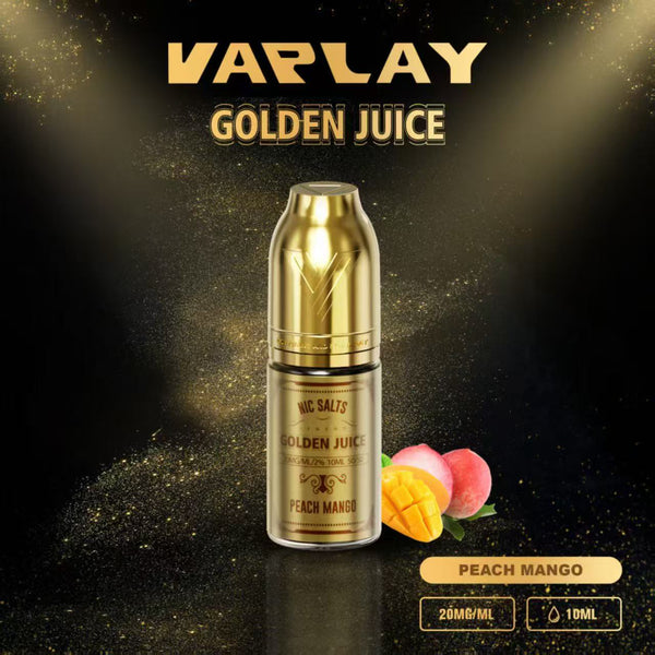 VAPLAY Golden Juice Nic Salt - 10mg&20mg - 10 Pack - Wholesale Price !