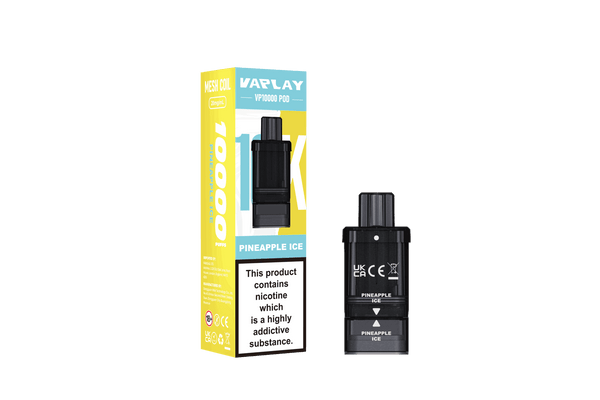 VAPLAY VP10000 Prefilled Pods Pack of 5 - with Pineapple Ice flavour Wholesale Price !