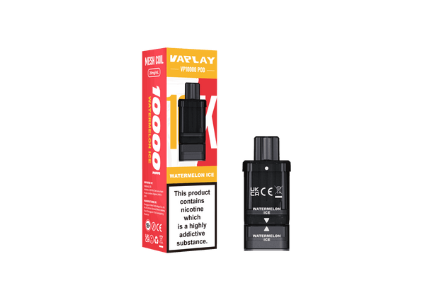 VAPLAY VP10000 Prefilled Pods Pack of 5 - with Watermelon ice flavour Wholesale Price !