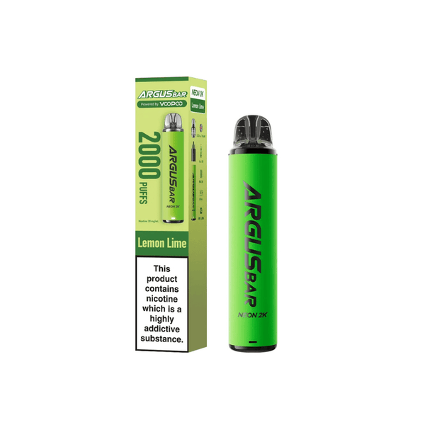 Voopoo Argus Bar Neon 2K Prefilled Pod Kit | Box of 10 - Vapewholesalesupplier