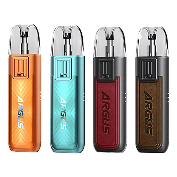 Voopoo Argus Pod Se Kit, Shiny Orange, Shiny Blue, Red, Brown Color