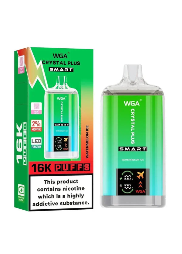 WGA Crystal Plus Smart 16K Prefilled Vape Kit - Box of 10