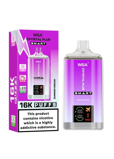 WGA Crystal Plus Smart 16K Prefilled Vape Kit - Box of 10